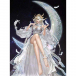 Full Drill 5D DIY Teemanttikandid Star Moon Teemantmaali Ristpistes 20X30CM