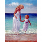 Teemantmaal Ema ja T&uuml;tar 5d Teemanttikandid Rhinestones 20X30CM