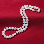 LSOOYH naiste pruudi pulmapidu 9-10 mm looduslik mageveep&auml;rli kaelakee naiste ehete aastap&auml;ev valge