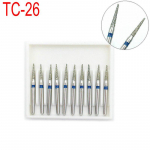 10 tk/kast Hambaravi Teemant Burs Drill Hambaravi Burs Dia-puurid kiirete k&auml;siinstrumentide keskmise poleerimist&ouml;&ouml;riistade jaoks TC-26