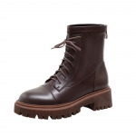 Naiste poolsaapad Naturaalsest nahast Moodsad l&uuml;hikesed saapad S&uuml;gis- ja talvised veisenahast &uuml;laosa t&otilde;mblukuga t&ouml;&ouml;riistasaapad 34