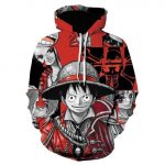 Jaapani Anime Hoodie One Piece Luffy 3D tr&uuml;kitud kapuutsiga Harajuku stiilis jakk Multifilm Kvaliteetne dressipluus teismeliste dressid L