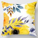 Kaasaegne lihtne kollase lilleline padjap&uuml;&uuml;r Kodu Diivan Padi padja kate Nimmepadjap&uuml;&uuml;r Padjap&uuml;&uuml;r Padjapadja nimme ilma Padja s&uuml;damikuta 45*45cm 40x40cm