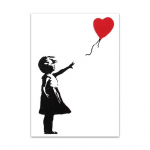 Banksy grafitikunst l&otilde;uendimaal punane &otilde;hupall T&uuml;druk maalib mustvalge seinakunsti plakat P&otilde;hjamaade elutoa kodukujundus 21X30cm Unframed