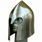 Antiikne 18-gabariidiline terasest keskaegne korintose Barbuda kiiver Halloweeni kiiver