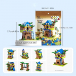 1000tk 6 IN 1 Friends Tree House Ehitusklotsid T&uuml;drukutele Džungli seikluslaager City Bricks Harivad m&auml;nguasjad lastele Kingitused tree house