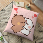Piim ja Mocha Paarid Panda Bear Bubu Dudu Padja kate Viska Padi Kodu Dekoratiivne Ruuttr&uuml;kk Padjap&uuml;&uuml;r Diivanipadi 45cm 18