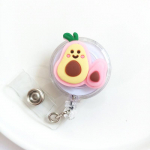 1 tk armsad silikoonist puuviljad, avokaado maasikas, sisset&otilde;mmatav m&auml;rgi rull ID kaelapael Nimesildi kaardi m&auml;rgihoidja rullid