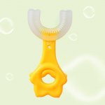 U-kujuline laste hambahari 6-12 aastaks, toidukvaliteediga pehme silikoonharjapea, 360&deg; suu&otilde;&otilde;ne hammaste puhastamise disain v&auml;ikelastele ja lastele roosa