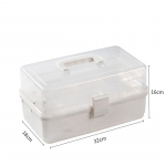 Kodus kasutatavate ravimite karp Meditsiinilise erakorralise meditsiini hoiukarp Mitmekihiline suure mahutavusega kosmeetikavidinate koduhoidik A valge