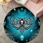 Death Moth vaibad elutuppa Vaip Gooti pealuu &uuml;mmargune vaip P&otilde;randamatt Butterfly Moon Star vaip uksematt 60cm