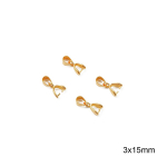 2 tk vasest meloniseemnetest pandla klambrid isetegemise ehete valmistamiseks 3x11mm 2pcs kuld