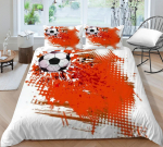 3D-jalgpalli voodipesukomplekt Spordimustriga tekikattega padjap&uuml;&uuml;r, 2 v&otilde;i 3 osa, magamistoa kaunistus poistele ja meestele jalgpallihuvilistele Baby 100x135cm