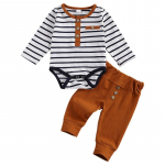 V&auml;ikelaste beebiriiete komplekt Triibuline Romper Top ja P&uuml;ksid 2tk 80