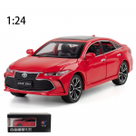 1/24 skaala Toyota Avalon Diecast automudeli m&auml;nguasi, tagasit&otilde;mmatav m&auml;nguasi koos heli ja valgusega lastele V&auml;ikelapse poistele T&uuml;drukutele Kingikogu 1/24-20.5x9x6cm punane