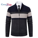 Cozy Up suures suuruses meeste s&uuml;gis- ja talvekampsun Lahtine kardigan, soe rev&auml;&auml;riga kapuutsiga kampsun 3XL gray