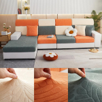 Nelja hooaja mudel Jacquard Lehed &uuml;hev&auml;rviline t&auml;ispakett libisemiskindel diivanipadi v&auml;rvi blokeeriv mood Lihtne kaasaegne diivanikate Backrest size-S