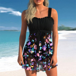 Naiste Halter Bikini Tankini ujumistrikoo Fragmented Flower Print ujumistrikoo S must