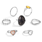 Vintage &uuml;llas temperamendiga paarile sobiv musta kalliskivi armastuss&otilde;rmuse komplekt kuld