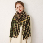 Uus 2022. aasta talvine soe pashmina ka&scaron;miirist sall, naiste meeste v&auml;rviline ruuduline disainer kaelam&auml;hisega kootud sallid tutt