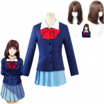Koomiks Anime Slam Dunk Haruko Akagi Cosplay JK kooliparukad vibu Seksikas naise plisseeritud seelik Halloween naiste kost&uuml;&uuml;midele L-(Costume+Wig)