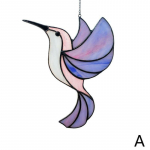 Ukraina vitraaž Hummingbird Suncatcher Garden Rippkunsti ripats UUS lilla