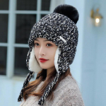 Villane m&uuml;ts naiste talvesoojus ja vaba aeg pluss sametist paksud k&otilde;rvaklapid magusad ja mitmek&uuml;lgsed k&uuml;lmakindlad jalgrattas&otilde;iduks kootud lei Feng m&uuml;ts one size