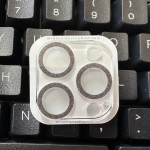 iPhone 15 Pro Max / 15 Plus Bling kaamera objektiivi kaitser&otilde;ngas karastatud klaasist 15 must