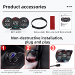 2023 Automotive GPS HUD Head Up Display Speedometer Odometer Security Alarm Multifunction on-board Computer Car Electronics must