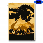 Minimalistlik animesarja plakat Retro j&otilde;upaber, &uuml;ks l&ouml;&ouml;k Mees/deemon Slayer Prindid Kodukaunistus Seinapilt Seinakunst Dekoor 30x21cm