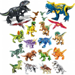22tk MOC dinosauruste ehitusplokkide komplekt Blue Ox Dragon Wing Triceratops v&auml;ikestest osakestest ehitusploki m&auml;nguasi