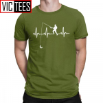 Unisex T-s&auml;rgid Fishing Heartbeat Uudsus Fisher Unisex T-s&auml;rk Riietus 100% puuvillane Kingiidee T-s&auml;rk L