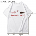 Anime Axolotl T-s&auml;rk Naiste riided Harajuku Tee Unisex Riietus Manga T-s&auml;rk Multikas T-s&auml;rgid Graafilised puuvillased T-s&auml;rgid Igap&auml;evased topid Unisex 2XL