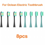 8 tk asenduspead Oclean Flow/x/ X Pro/ Z1/ F1/ One/ Air 2 /se harjapead Pehme Dupont Sonic hambaharja vaakumharjastega 4black 4green