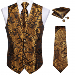 Meeste &uuml;likonnavest pulmade must Sinine punane lilleline Paisley vest lipsu komplekt M