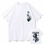 Jaapani anime Jujutsu Kaisen Satoru Gojo Printeriga s&auml;rk Unisex Fashion Unisexga Pure Cotton l&uuml;hikeste varrukatega T-s&auml;rk Unisex Oversized T-s&auml;rk L