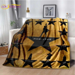 3D Ameerika Muusikalid Hamiltoni Flanellitekk Voodipesu Tuba Diivan Pehme Tekk Voodikateks F&auml;nnikunst Muusika Tekk Kodu Dekoor 75x100cm 30x40inch brown