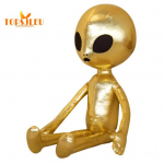 Lastele tulnukas padi Armas pl&uuml;&uuml;sist t&auml;istopitud loomanukk, emotsioonitulnukas nukum&auml;nguasi, naljakas kunstnahast kattega viskepadi S kuldne