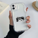 Samsung Galaxy A25 iPhone 15 jaoks Xiaomi Poco X5 Redmi 12c Huawei Honor 90 telefoni&uuml;mbrised NY10 Jaapani Horror Manga kunsti eksklusiivne kreemmustriline pehme &uuml;mbris for iPhone 6 valge