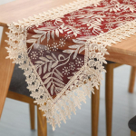Tikitud Elegantne Lauajooks Pitsiline Laudlina Pulmapidu Kodukaunistus Laudlina Lauajooksud Moodne S&ouml;&ouml;gilaua jaoks 40x180 cm veinipunane v&auml;rv