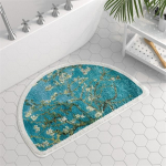 Floral Print Vannitoa vaip Pastoraalses stiilis vanniala Libisemiskindlad vannimatid WC Lemmikloomavaibad V&auml;lisesissep&auml;&auml;su uksematt du&scaron;i jaoks L60xW40cm