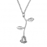 Kaelakee Unikaalne roosilille disainiga naiste kett Heleroosa/kuldne