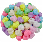 50 tk ehete valmistamine j&auml;neslaterna s&uuml;damik, v&auml;rvi suur auk vaher&otilde;ngas helmed akr&uuml;&uuml;lhelmed meisterdamine k&auml;ev&otilde;ru tarvikud plastikust Style 1