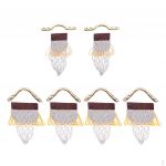 6 tk laste basseinitaskud messingist triikraudade kronstein 4 nurka, kahepoolne