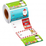 1 rull-j&otilde;ulukleebis Isekleepuv j&otilde;uluvana lumememme mustriga kleebis p&uuml;hade pidulikuks sisekujunduseks mitmev&auml;rviline