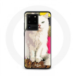 &Uuml;mbris Samsung Galaxy S20 Ultra Turkish Van Cat Valgele siniste ja kollaste silmadega