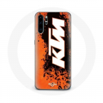 Valge oranži taustaga &uuml;mbris Huawei P30 KTM Logo jaoks