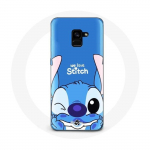 &Uuml;mbris Samsung Galaxy A8 Plus Stitch armas sinise taustaga