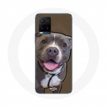 Coque pour Vivo Y21s 2021 / Y21 2021 Chien Pitbull Blanc gris