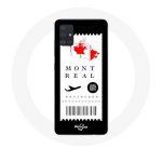 Coque pour Samsung Galaxy A51 5G Billet d'avion Montr&eacute;al Canada